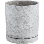 PTMD Bloempot Vik - 24x24x27 cm - Cement - Grijs