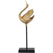 PTMD Decoratieve object Zwaan Joycee - 18x17x57 cm - Aluminium - Goud