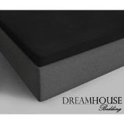 Dreamhouse Topper Hoeslaken Katoen Zwart-180 x 200 cm