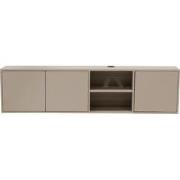 Tv-Meubel Taupe Mangohout - 3-Deurs - 160x30x40cm - Loiza