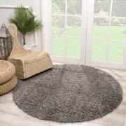 Tapijtenloods Loca Shaggy Rond Vloerkleed Grijs Hoogpolig- 240 CM ROND