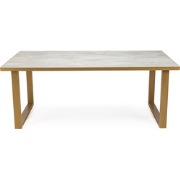 Stalux Eettafel 'Joop' 180 x 100cm, kleur goud / beton