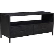 Livingfurn - TV Meubel Kala 120 cm - Mangohout / Gecoat Staal