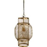 PTMD Mandy Ronde Hanglamp - H45 x Ø25 cm - Ijzer - Goud