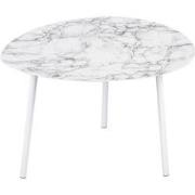 Leitmotiv - Bijzettafel Ovoid Marble Look Large - Wit