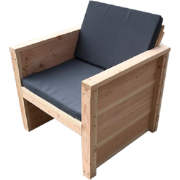 Wood4you - Tuinstoel Vlieland Douglas 65Lx72Hx57D cm -  Bouwpakket met...