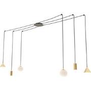 moderne hanglamp Monti Goud 6-lichts