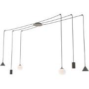 moderne hanglamp Monti Zwart 6-lichts