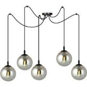 moderne hanglamp Guerra Zwart 5-lichts