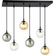 moderne hanglamp Fabbri Zwart 6-lichts