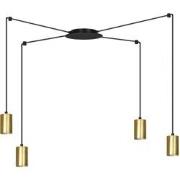 moderne hanglamp Valentini Zwart 4-lichts