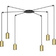 moderne hanglamp Valentini Zwart 6-lichts