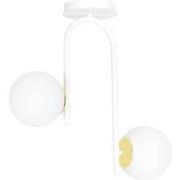 scandinavische plafondlamp Simone Wit 2-lichts