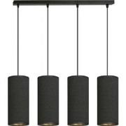 retro hanglamp Rizzo Zwart 4-lichts