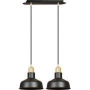 industriële hanglamp Silvestri Zwart 2-lichts