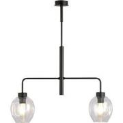 moderne hanglamp Martino Zwart 2-lichts