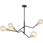 scandinavische plafondlamp Moretti Zwart 4-lichts