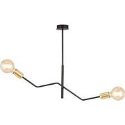 scandinavische plafondlamp Moretti Zwart 2-lichts