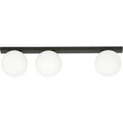 minimalistische plafondlamp Bianco Zwart 3-lichts