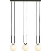 retro hanglamp Sanna Zwart 3-lichts