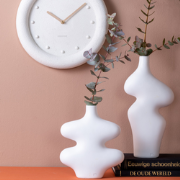 Present Time - Set van 2 Vazen Organic Curves - Polyresin - Wit