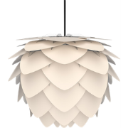 Aluvia Medium hanglamp pearl white - met koordset zwart - Ø 59 cm