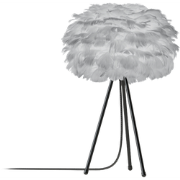 Eos Mini tafellamp light grey - met tripod zwart - Ø 35 cm