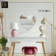 LW Collection LW Collection Wandspiegel hartje zilver met touw 40x61 c...