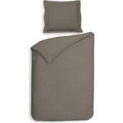 Heckett & Lane Dekbedovertrek Punto Taupe Grey 140 x 200 220 cm + 1 sl...