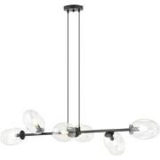 moderne hanglamp Tosi Zwart 6-lichts