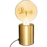 Tafellamp Love - LED Filament Lamp met Gouden Basis - Stijlvolle Decor...