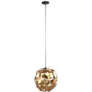 PTMD Wudy Ronde Hanglamp - H43 x Ø42 cm - Ijzer - Goud