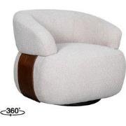 LABEL51 Fauteuil Valenza - Naturel - Boucle - Walnoot Eiken