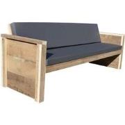 Wood4you - Tuinbank Vince DHZ pakket steigerhout 152Lx72Hx57D cm - Inc...