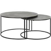 Light & Living - Salontafel RENGO - Ø76x41cm - Grijs - Set van 2