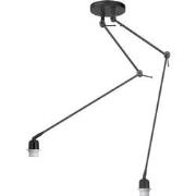 Sfeervolle zwarte plafondlamp Highlight Rod - 20 x 20 x 130cm - E27 fi...