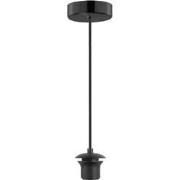 Landelijke Metalen Highlight Pendel E27 Hanglamp - Zwart