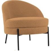 Leitmotiv - Fauteuil Noble Teddy Curl - Zandbruin