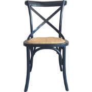 Set van 2 stoelen van massief hout en webbing L61 cm - BISTROT