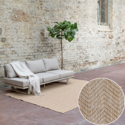 Jute buitenkleed Naturel ZigZag Beige - Polypropyleen - 200 x 290 cm -...