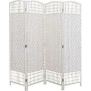 LW Collection LW Collection Kamerscherm 4 panelen rotan wit 170x160cm ...