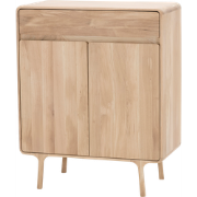 Fawn cabinet houten opbergkast whitewash - 90 x 110 cm