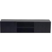 Zwevend Tv-Meubel Zwart - Mangohout - 150x40x50cm - Kast Roman