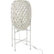 J-line - Standing Lamp Bamboo White - 26x26x63cm