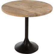 J-line - Tafel Bar Rond Hout/metaal Naturel/zwart - 65x65x60.5cm