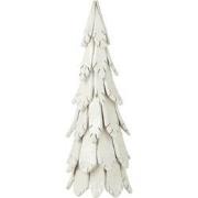 J-line - Kerstboom Stukken Hout Wit Medium - 28x28x80cm