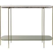 Light&living Side table 103x37x80 cm BESUT marmer groen+glas-goud