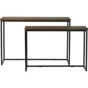 Light&living Side table S/2 100x30x70+120x40x82 cm BRYSON hout bruin-z...