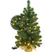 Excellent Trees® Jarbo Mini Kerstboom 60 cm met batterij verlichting -...