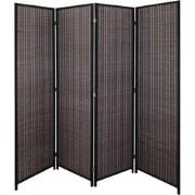 LW Collection LW Collection Kamerscherm 4 panelen hout Bamboe donkerbr...